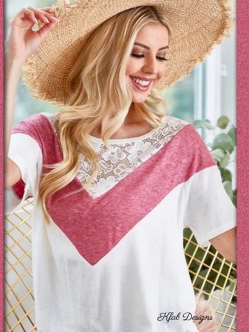 Bibi top with lace detail size medium